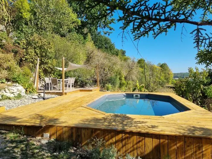 Gite Avec Piscine Vue Sur Montcuq Saint-Daunes 0*,